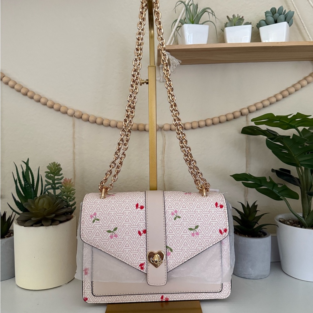 ALDO Pink Cherry Crossbody W/ Gold Strap
